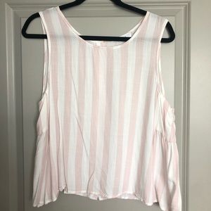 Elodie pink and white striped tank